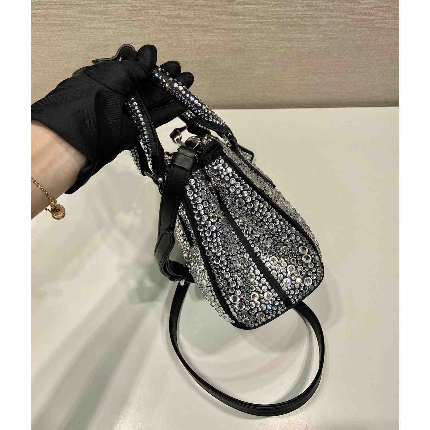 Prada Galleria Satin Mini-bag With Crystals - EUR FASHION