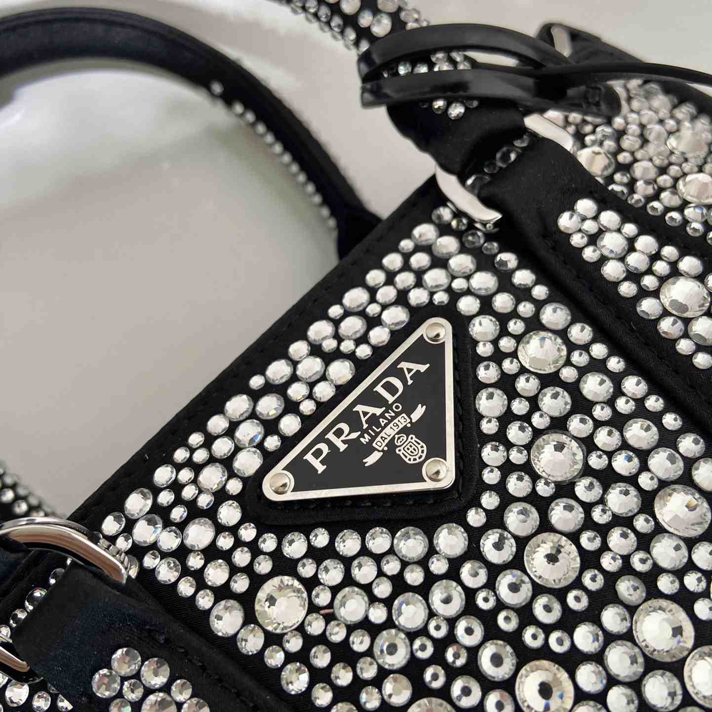 Prada Galleria Satin Mini-bag With Crystals - EUR FASHION
