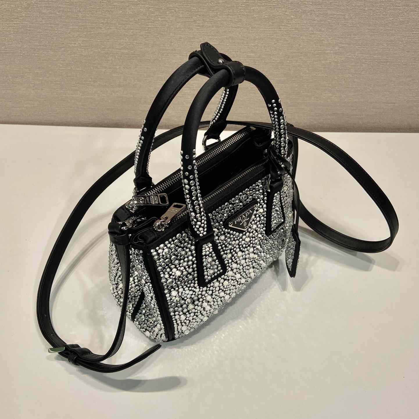 Prada Galleria Satin Mini-bag With Crystals - EUR FASHION
