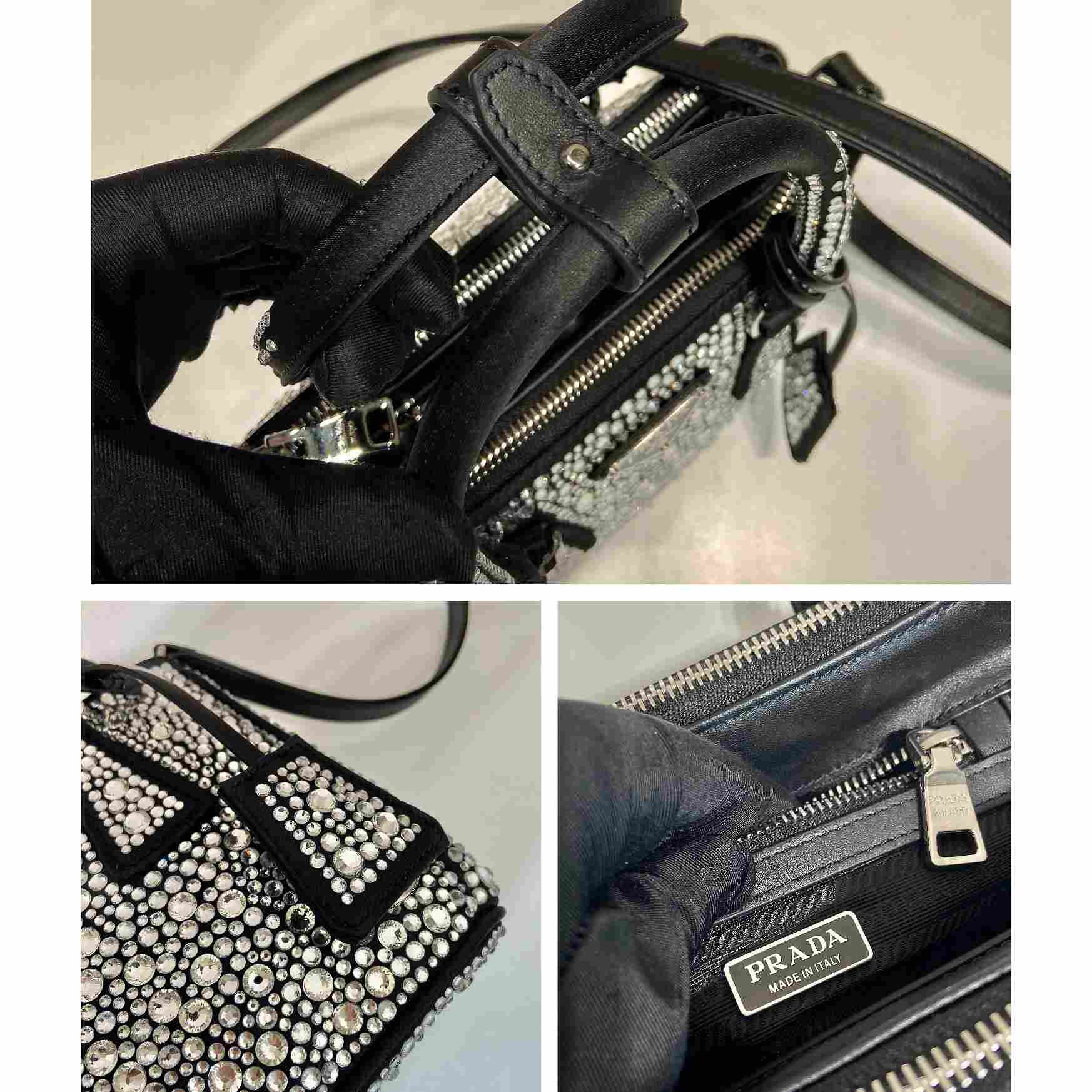 Prada Galleria Satin Mini-bag With Crystals - EUR FASHION