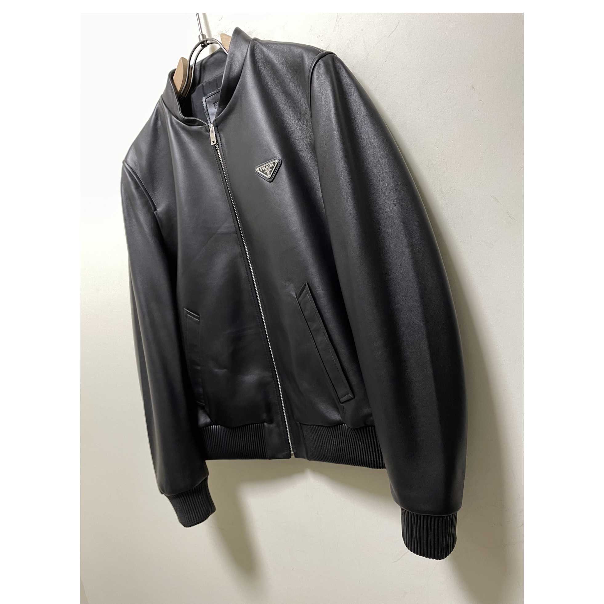 Prada Nappa Leather Bomber Jacket - EUR FASHION