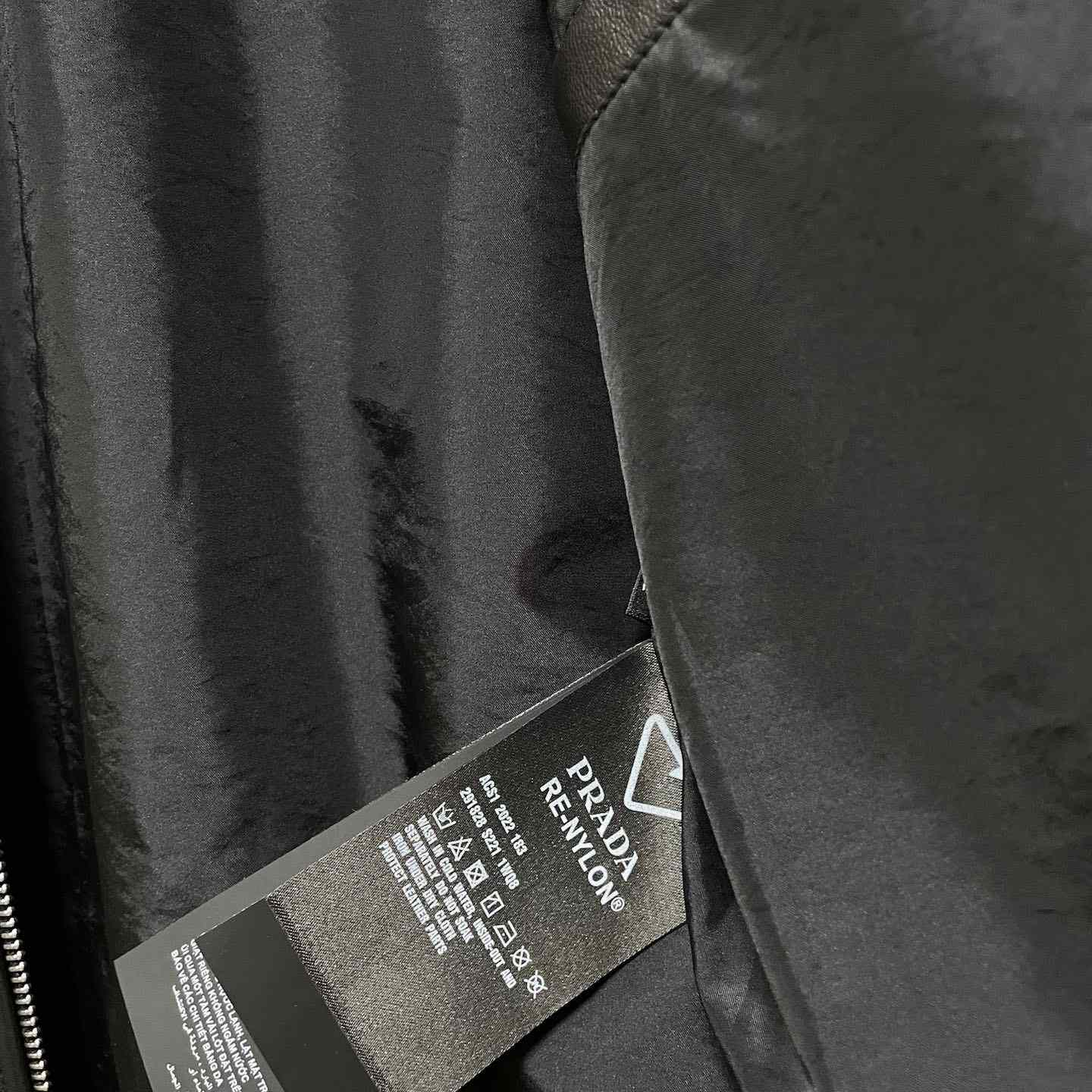 Prada Nappa Leather Bomber Jacket - EUR FASHION