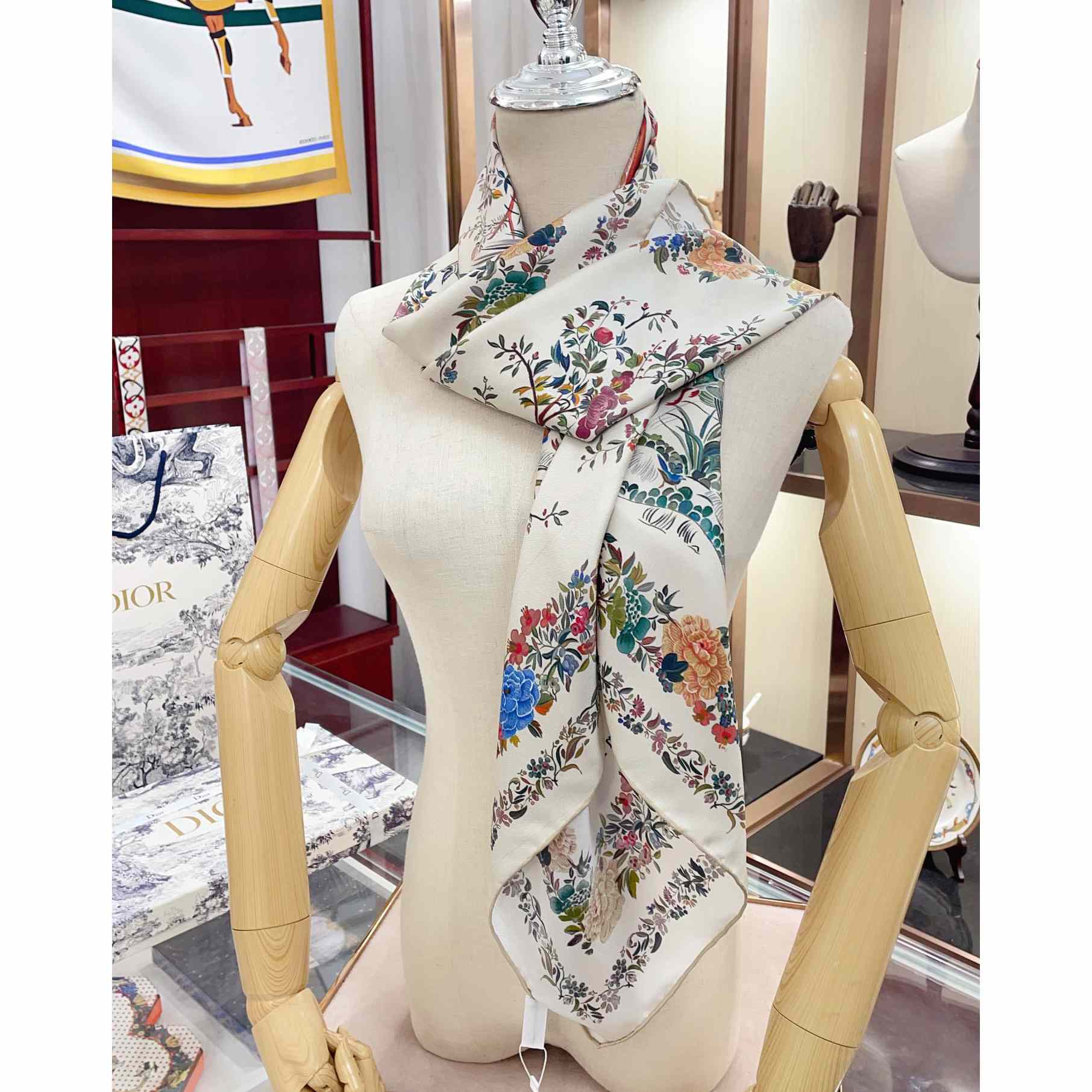 Dior Jardin d'Hiver 90 Square Scarf - EUR FASHION