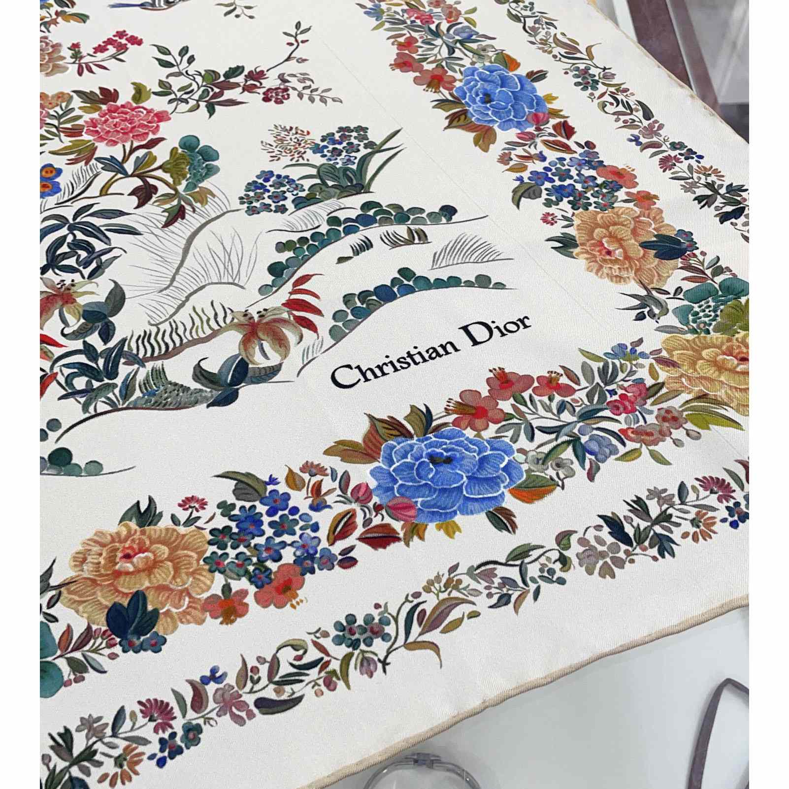 Dior Jardin d'Hiver 90 Square Scarf - EUR FASHION