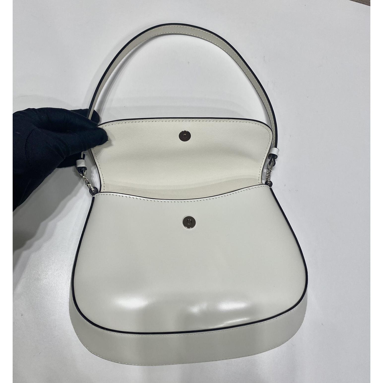 Prada Cleo Brushed Leather Shoulder Bag With Flap - EUR FASHION
