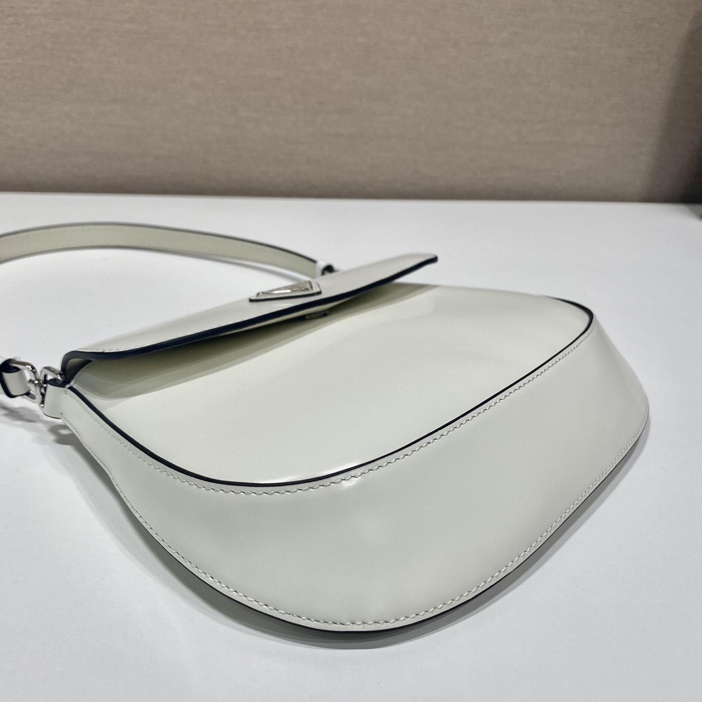 Prada Cleo Brushed Leather Shoulder Bag With Flap - EUR FASHION