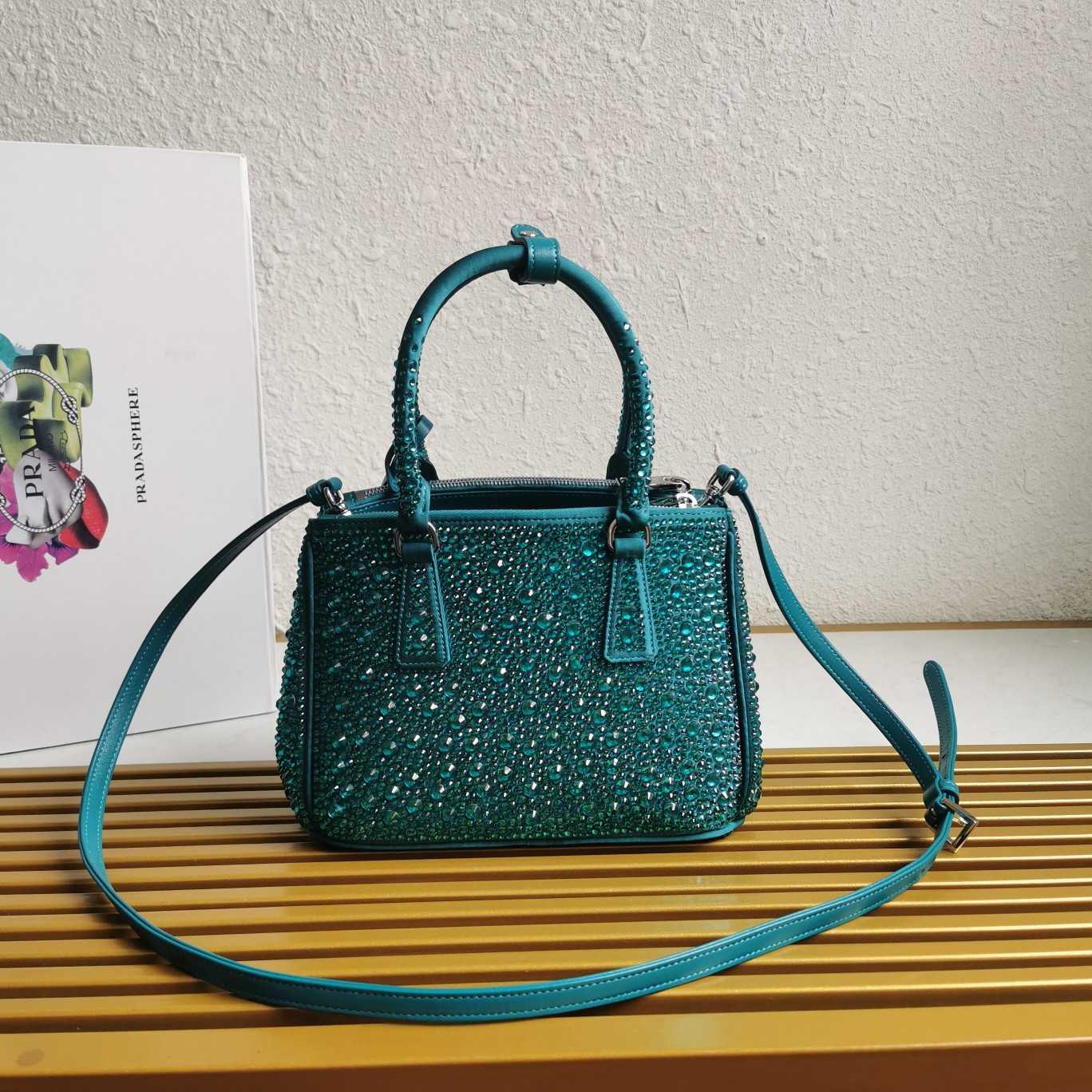 Prada Galleria satin Mini-Bag With Crystals - EUR FASHION