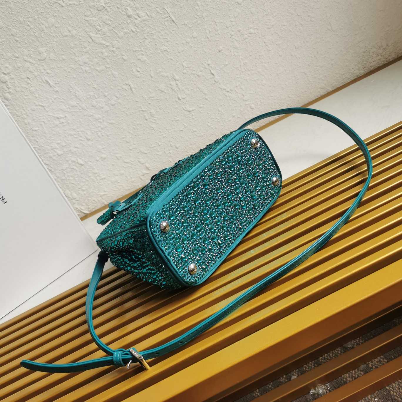 Prada Galleria satin Mini-Bag With Crystals - EUR FASHION