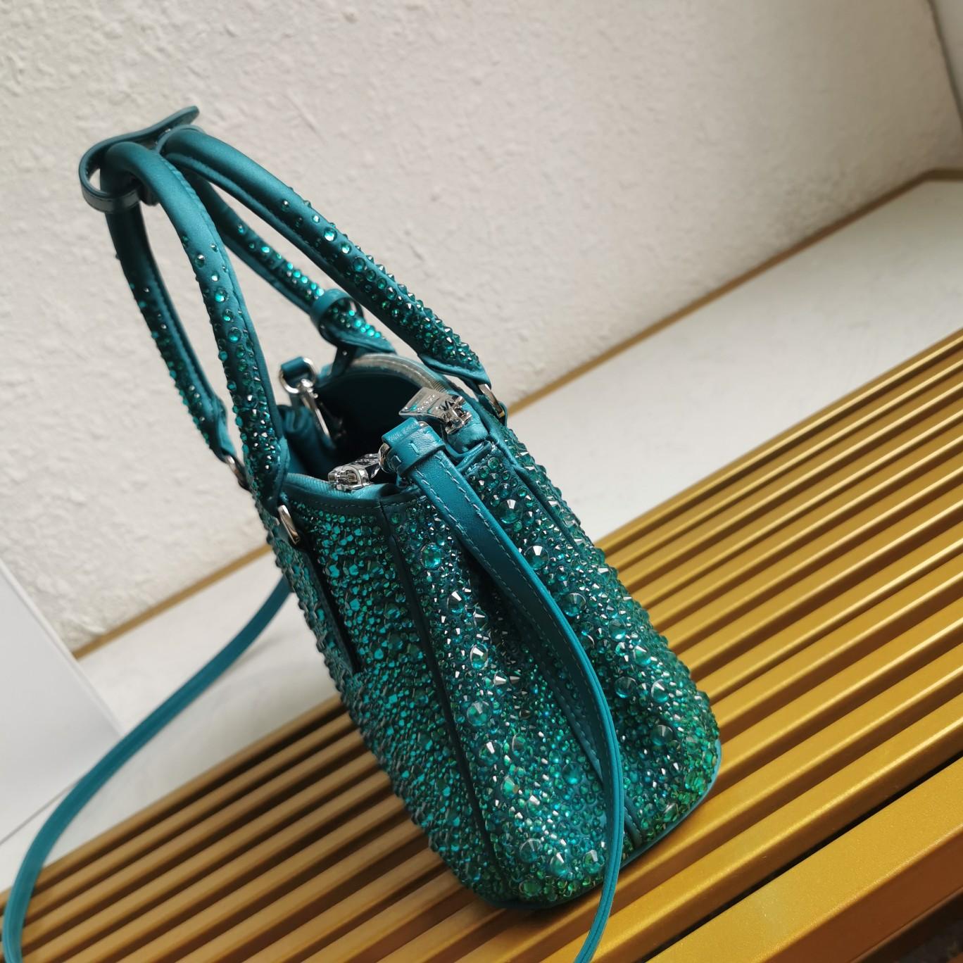 Prada Galleria satin Mini-Bag With Crystals - EUR FASHION