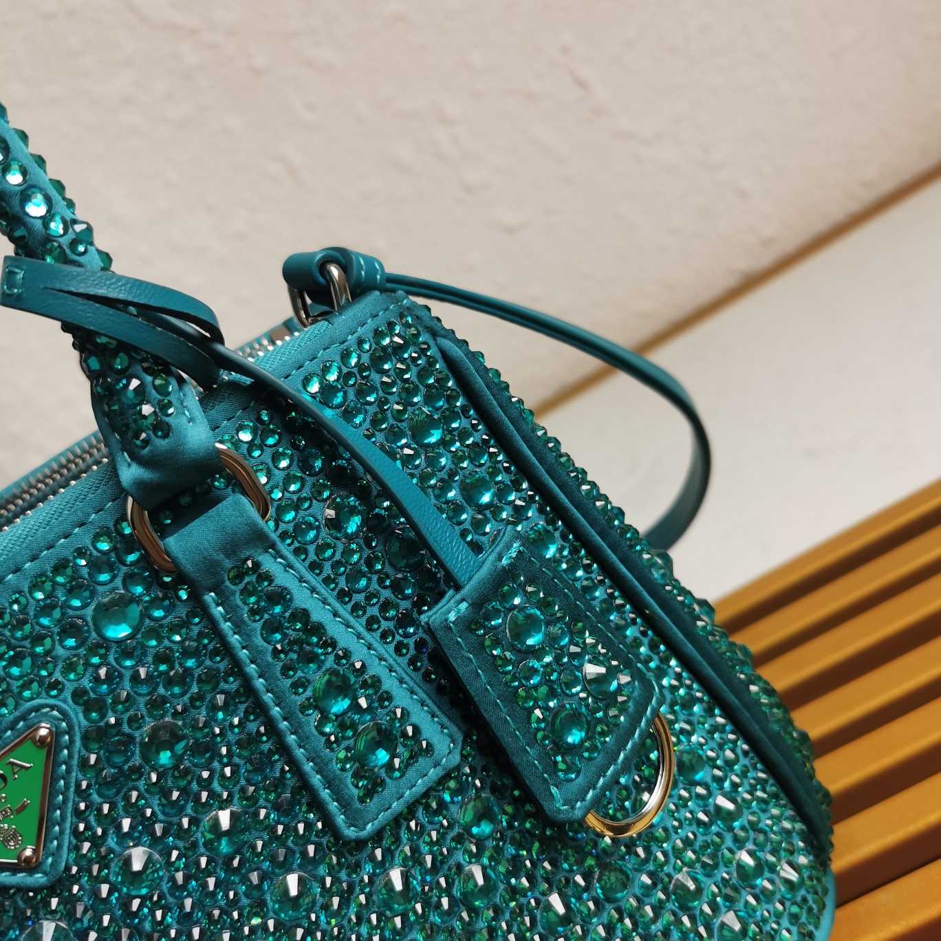 Prada Galleria satin Mini-Bag With Crystals - EUR FASHION