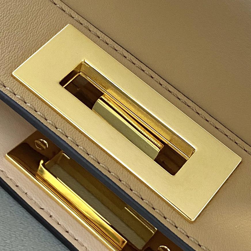 Fendi Peekaboo Iseeu Medium Beige Leather Bag - EUR FASHION