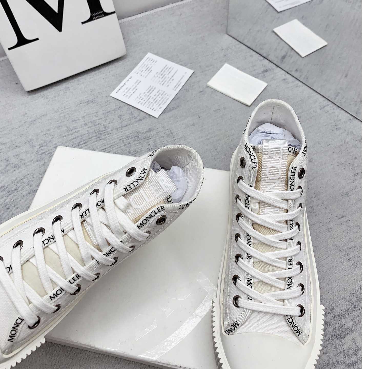 Moncler White Lissex Sneakers - EUR FASHION