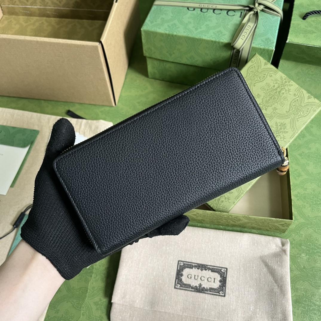 Gucci Zip Around Wallet With Bamboo(19.5*11*3cm) - EUR FASHION