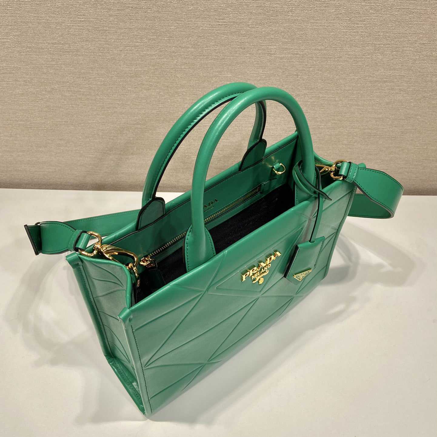 Prada Small Leather Prada Symbole Bag With Topstitching - EUR FASHION