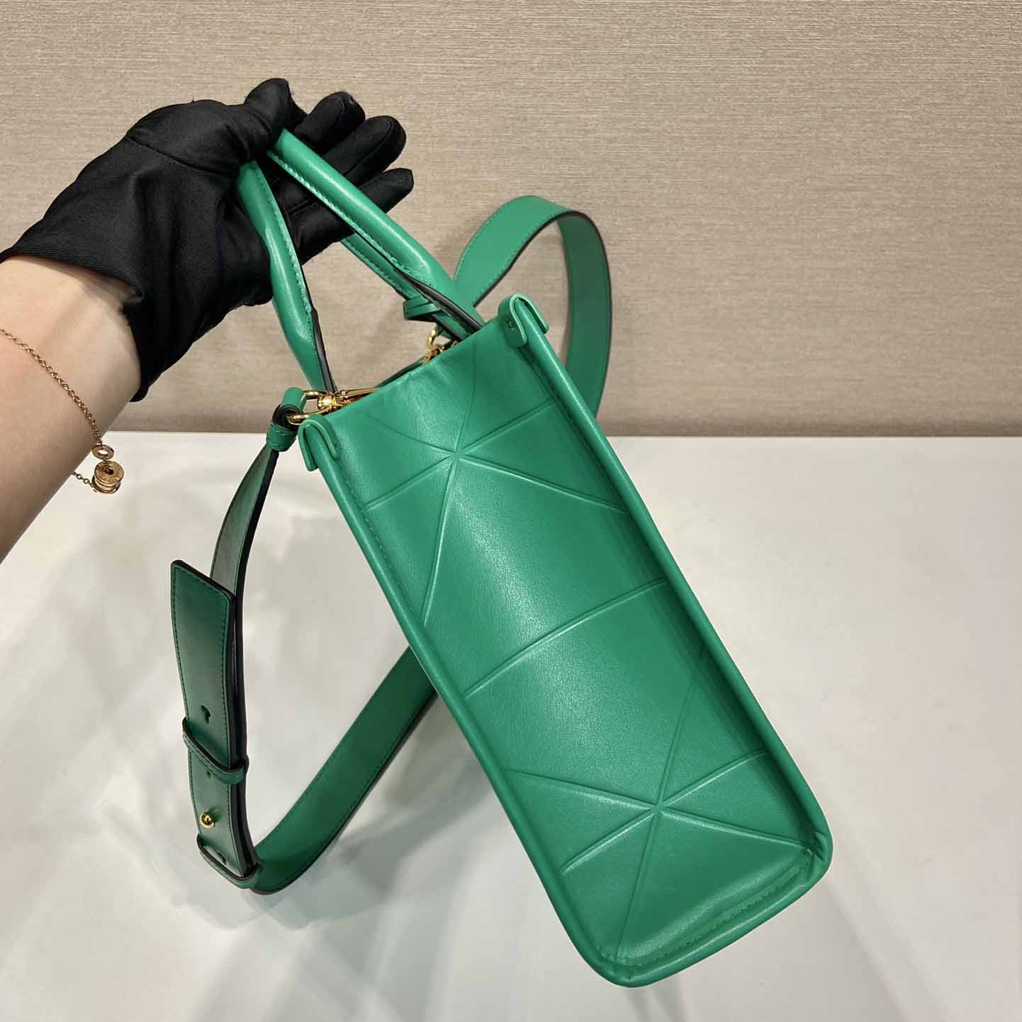 Prada Small Leather Prada Symbole Bag With Topstitching - EUR FASHION
