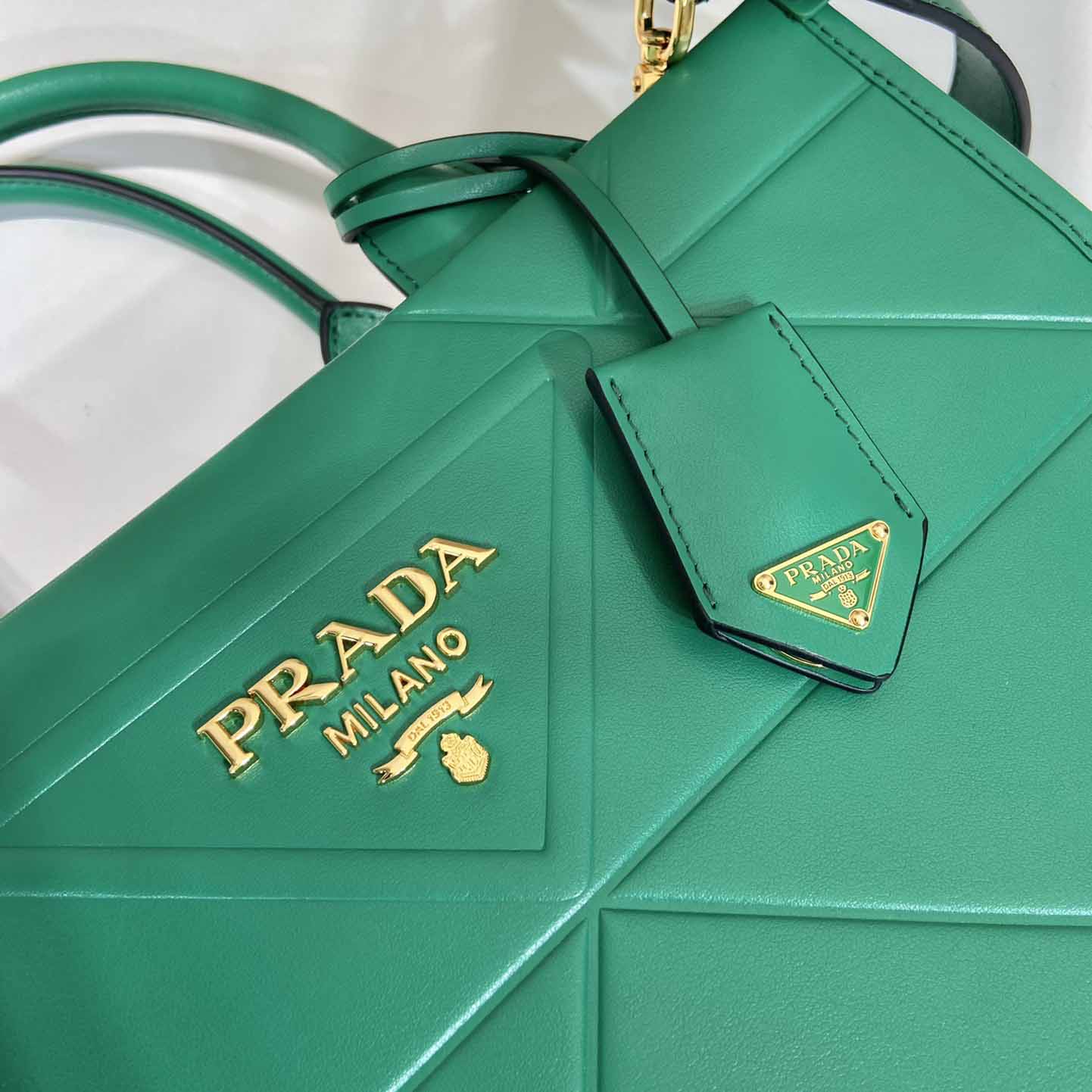 Prada Small Leather Prada Symbole Bag With Topstitching - EUR FASHION