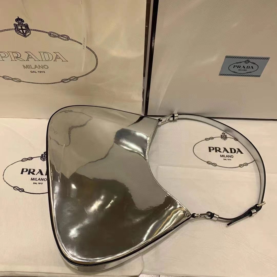 Prada Cleo Brushed Leather Shoulder Bag - EUR FASHION