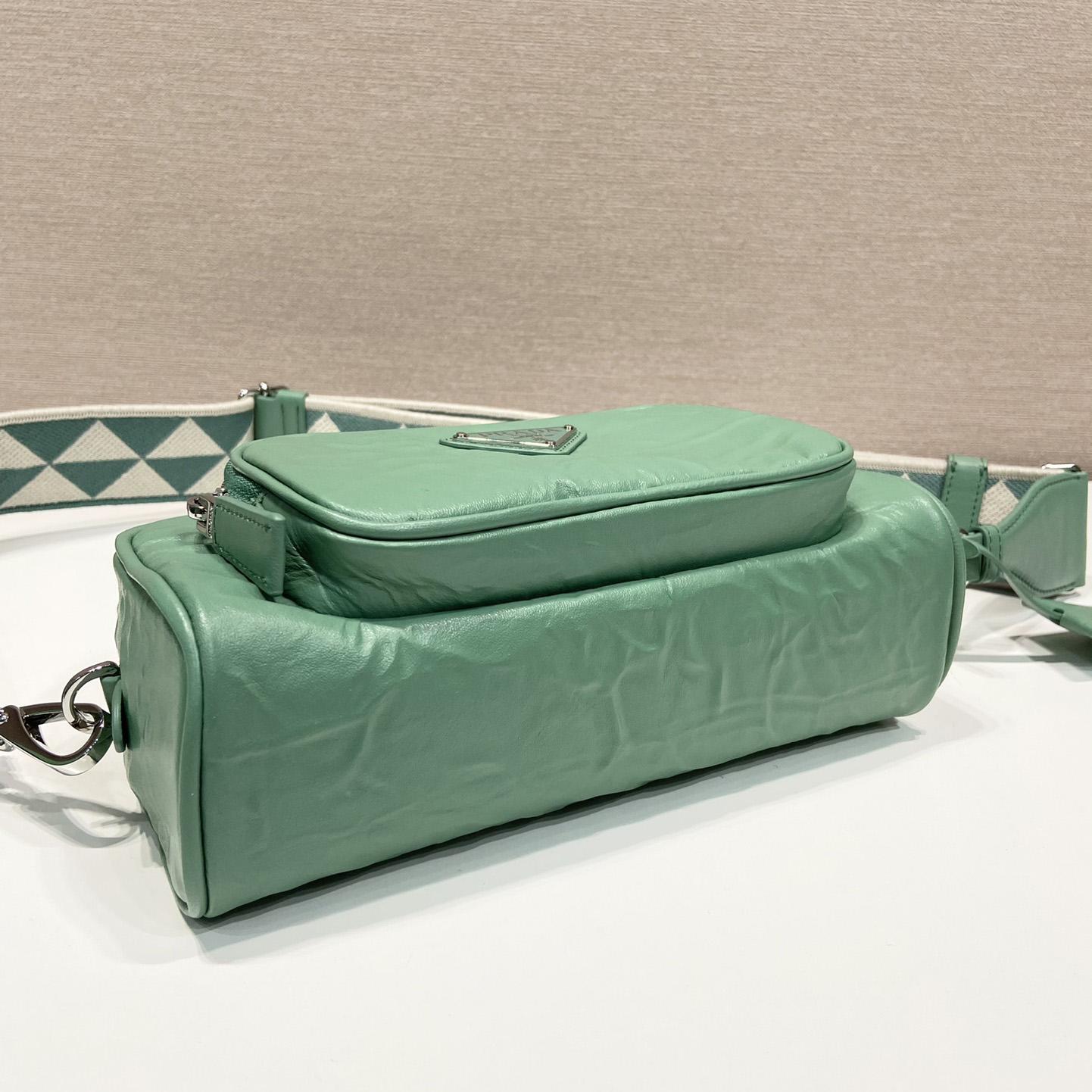 Prada Nappa Antique Leather Multi-pocket Shoulder Bag - EUR FASHION