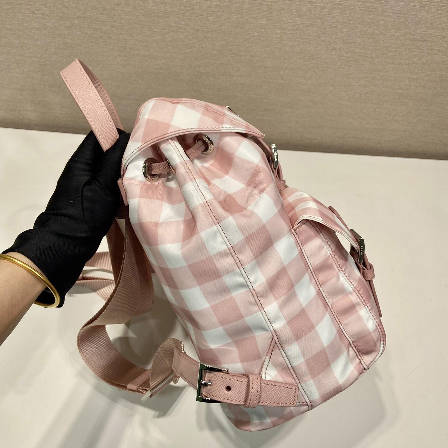 Prada Small Printed Re-Nylon Backpack - EUR FASHION