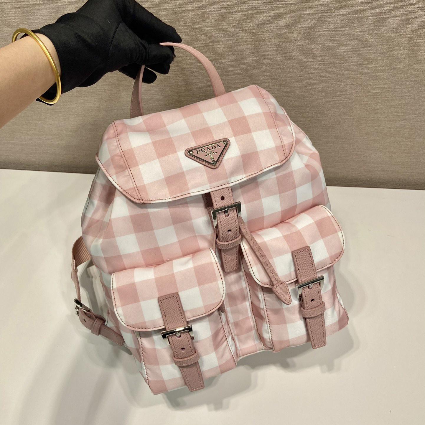 Prada Small Printed Re-Nylon Backpack - EUR FASHION