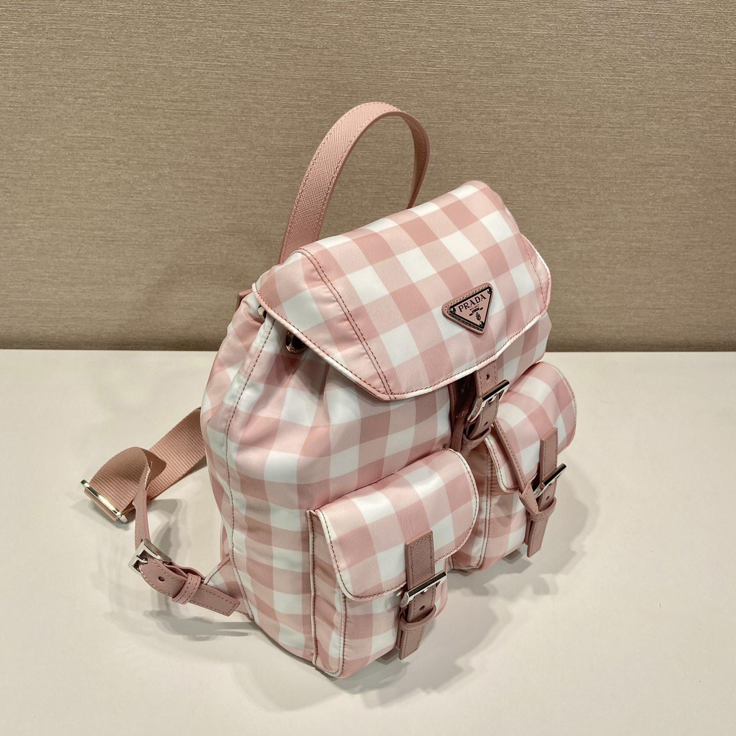 Prada Small Printed Re-Nylon Backpack - EUR FASHION