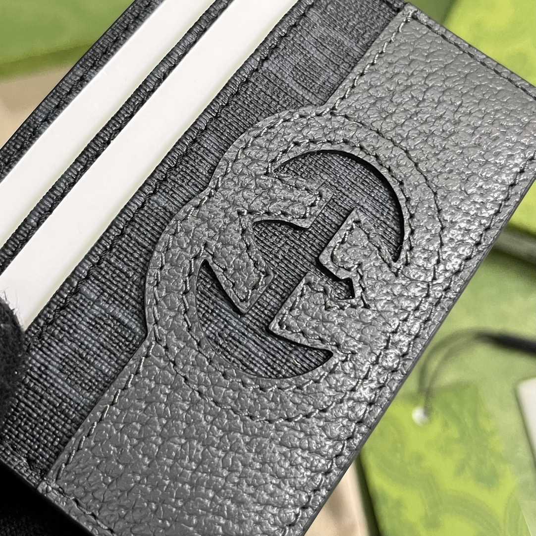 Gucci Card Case With Cut-out Interlocking G(10-7cm)    - EUR FASHION