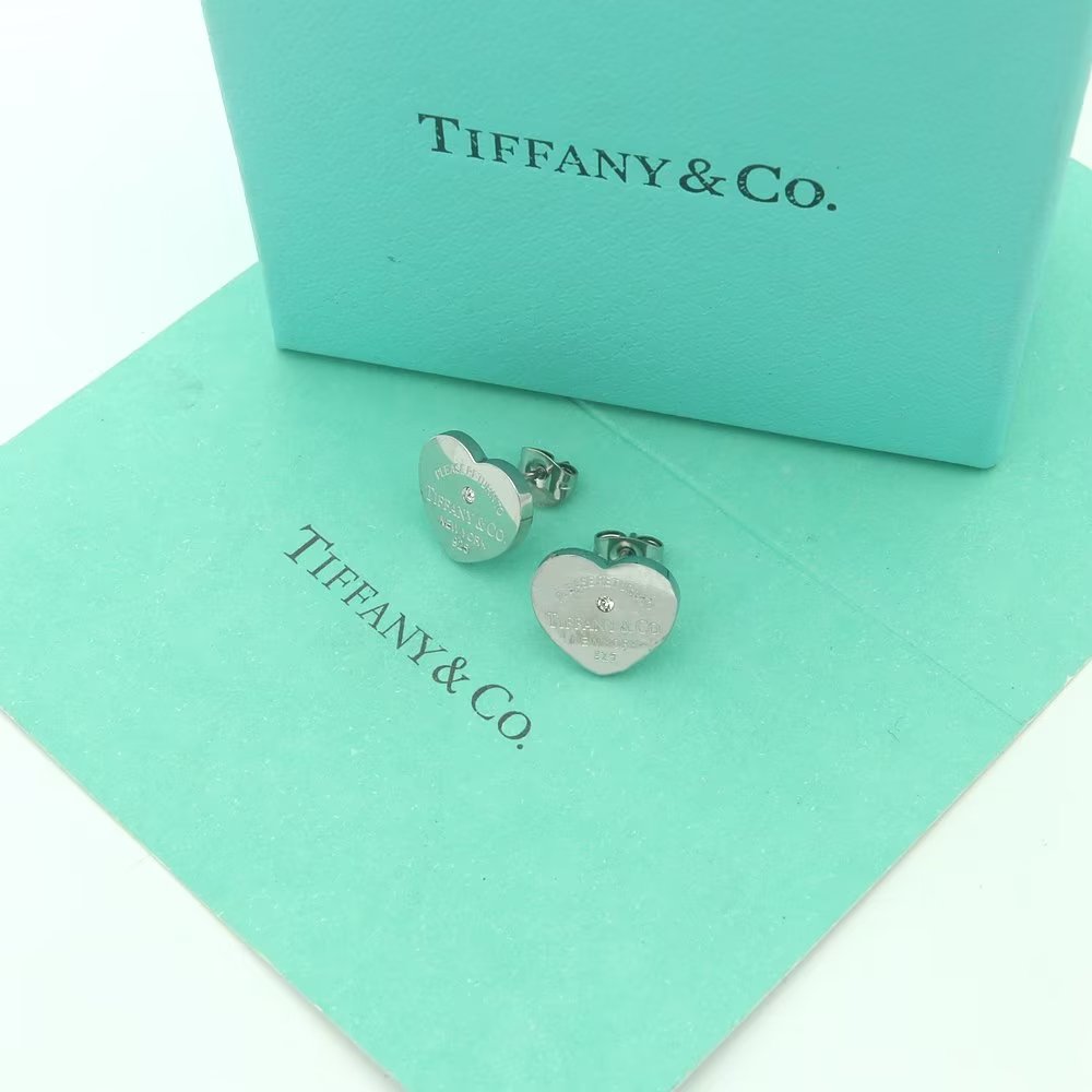 Tiffany&CO Heart Tag Earrings - EUR FASHION