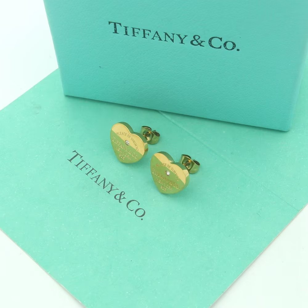 Tiffany&CO Heart Tag Earrings - EUR FASHION