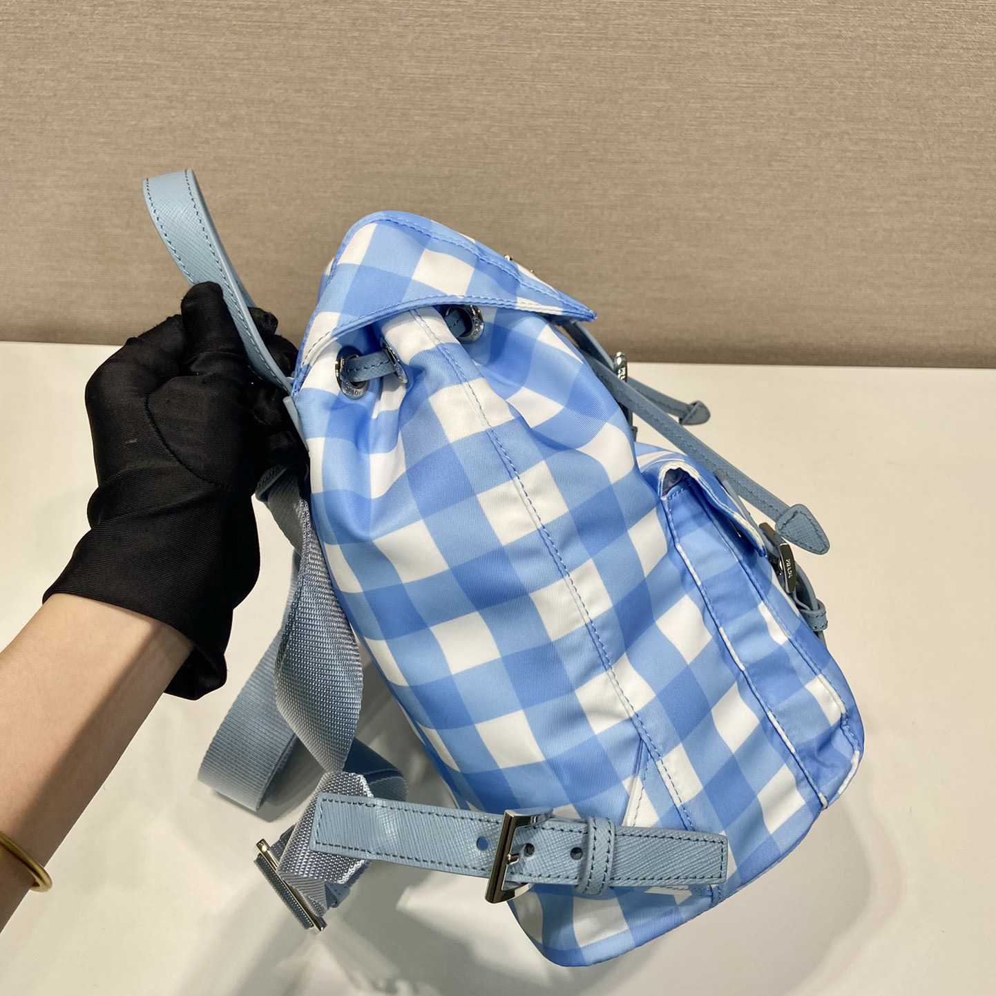 Prada Small Printed Re-Nylon Backpack - EUR FASHION