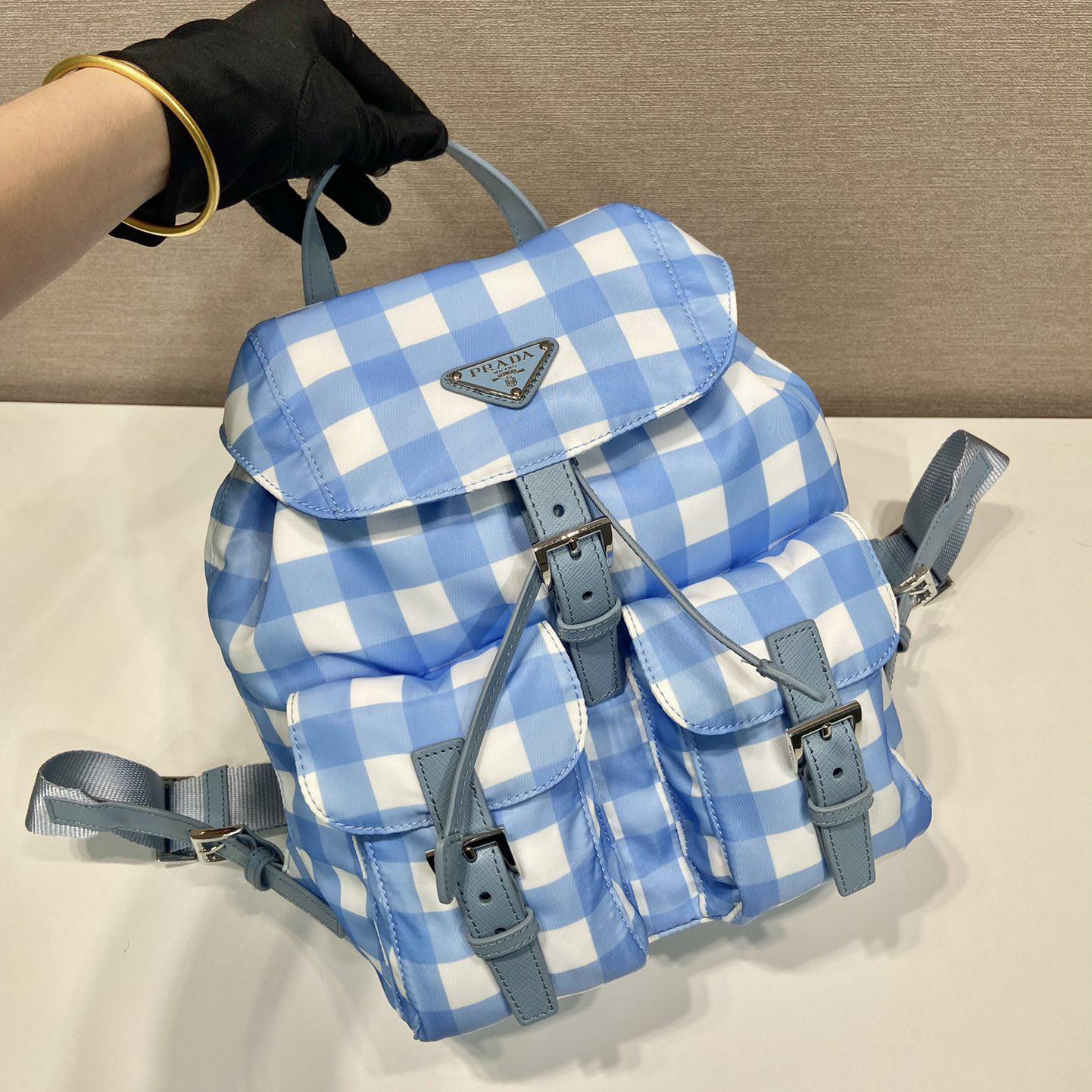 Prada Small Printed Re-Nylon Backpack - EUR FASHION