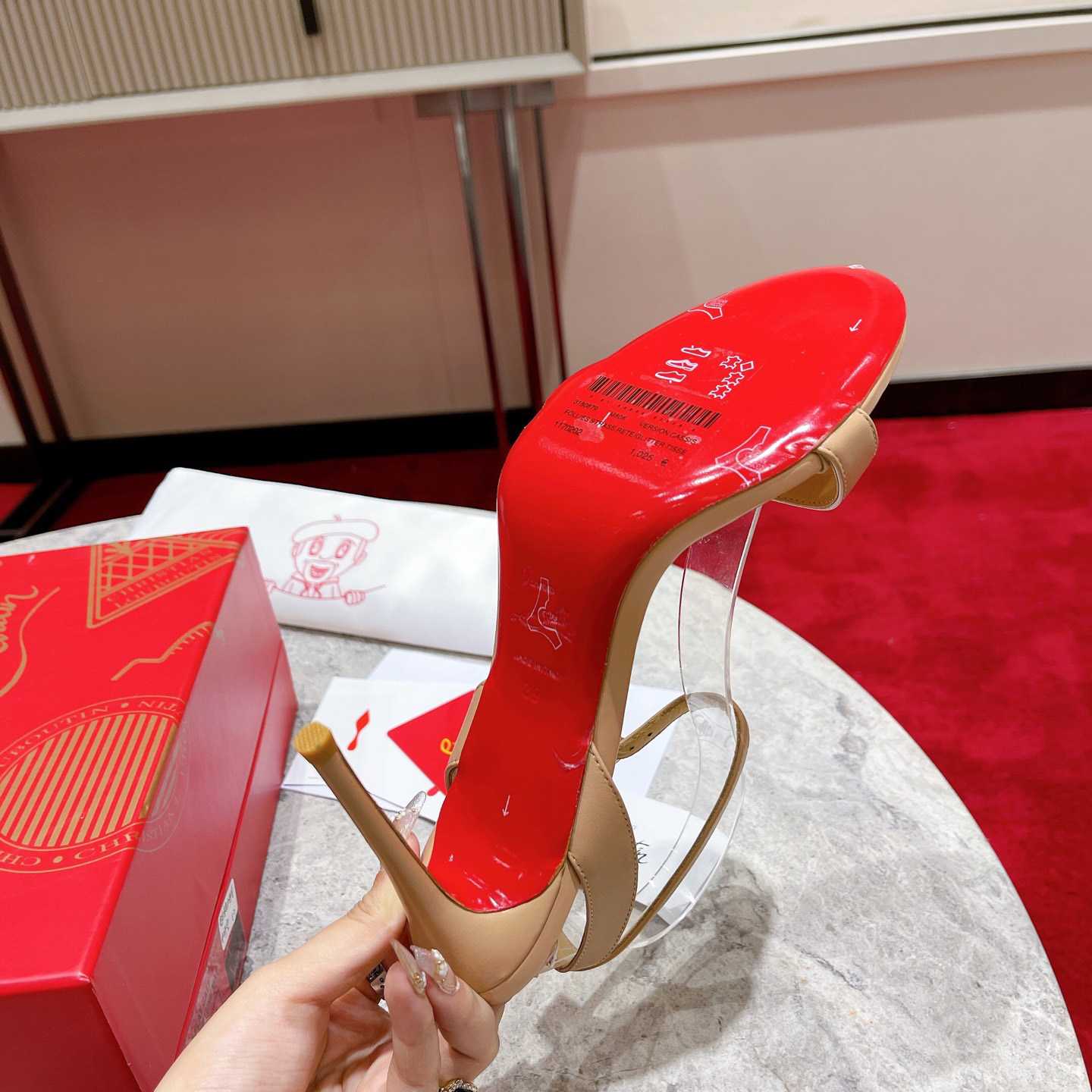 Christian Louboutin Loubi Queen Sandals - Nappa leather - Nude - EUR FASHION