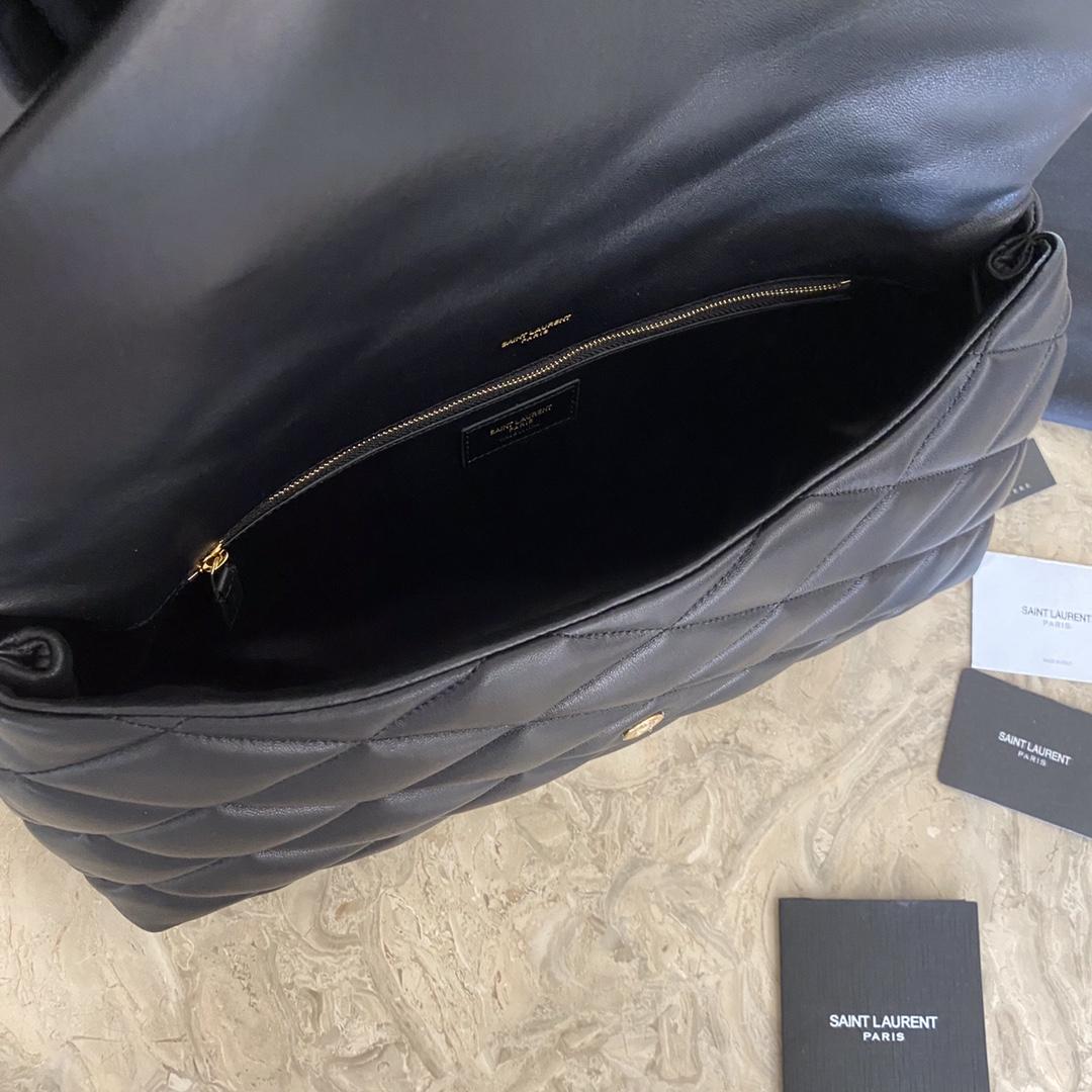 Saint Laurent Sade Puffer Quilted Leather Clutch In Black  - EUR FASHION