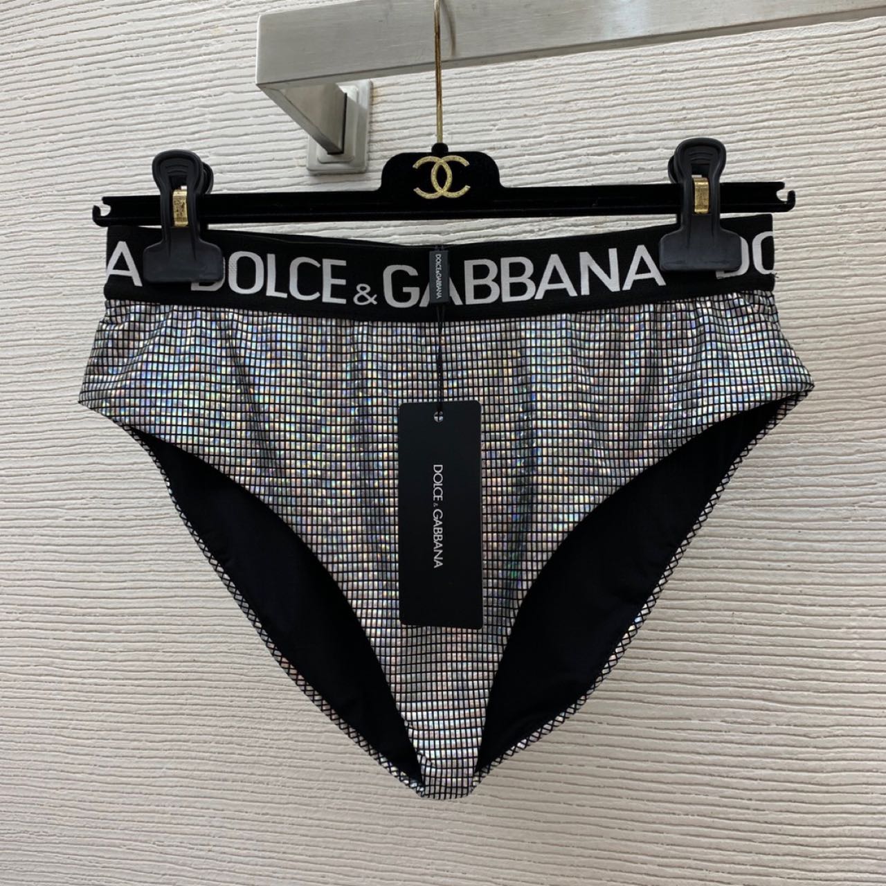 Dolce & Gabbana Crystal mesh triangle Bra & Briefs  - EUR FASHION