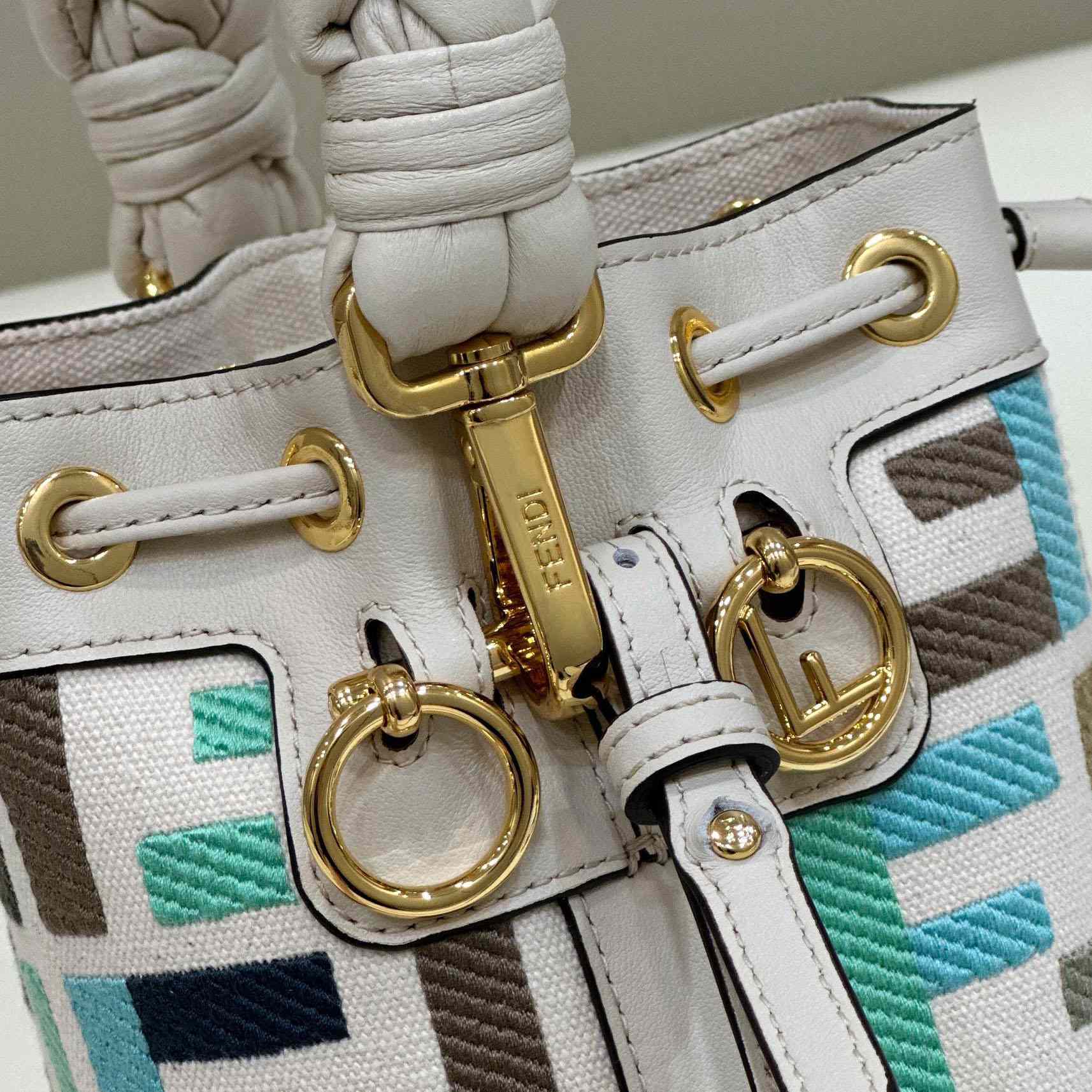 Fendi Mon Tresor Multicolour Canvas Mini-bag With FF Embroidery - EUR FASHION