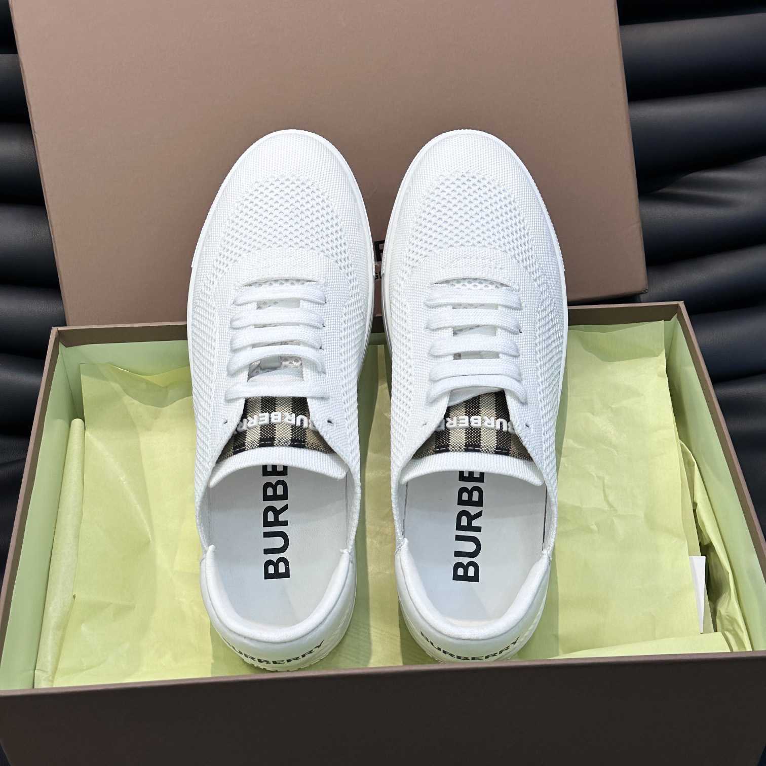 Burberry Nylon, Leather And Cotton Sneakers - EUR FASHION