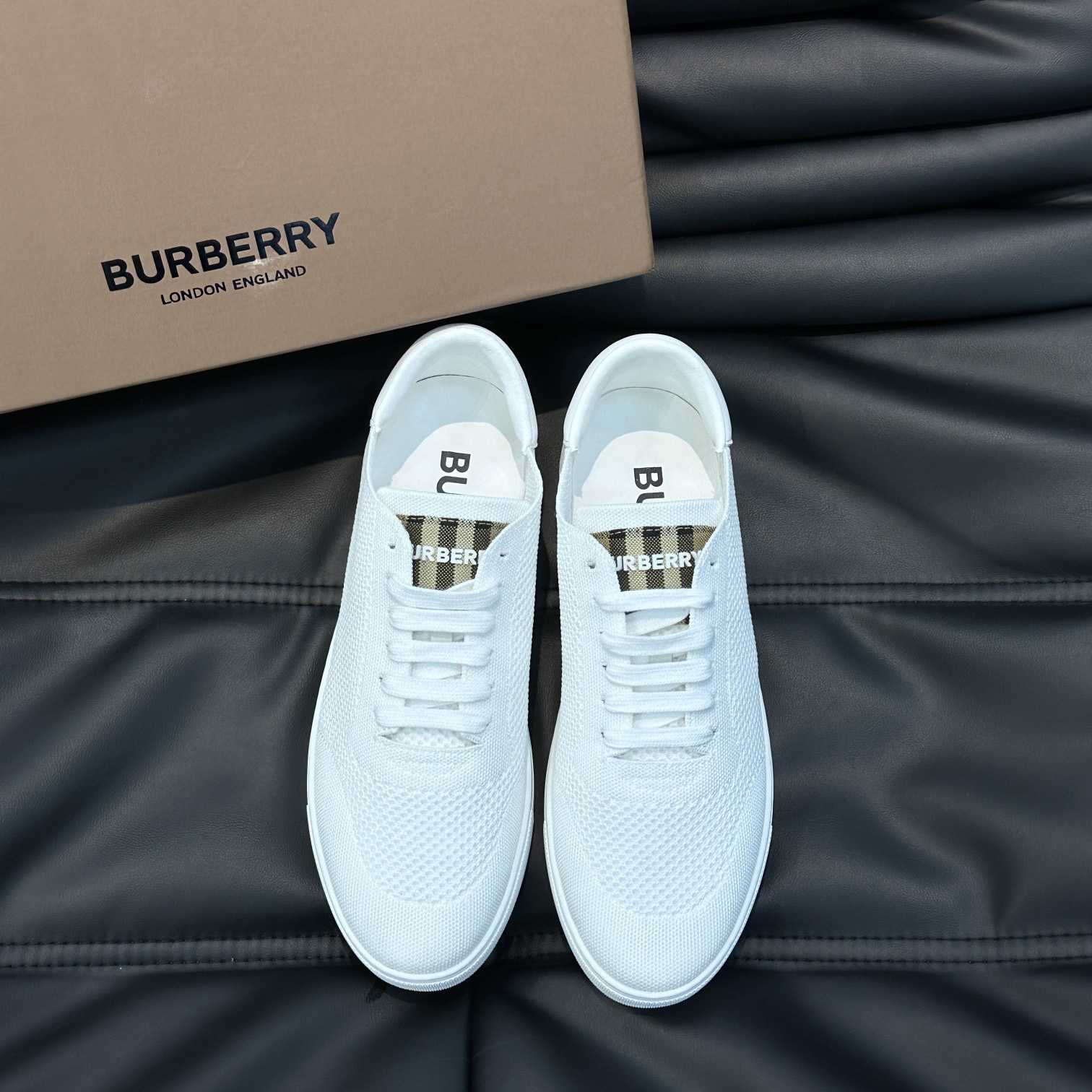Burberry Nylon, Leather And Cotton Sneakers - EUR FASHION