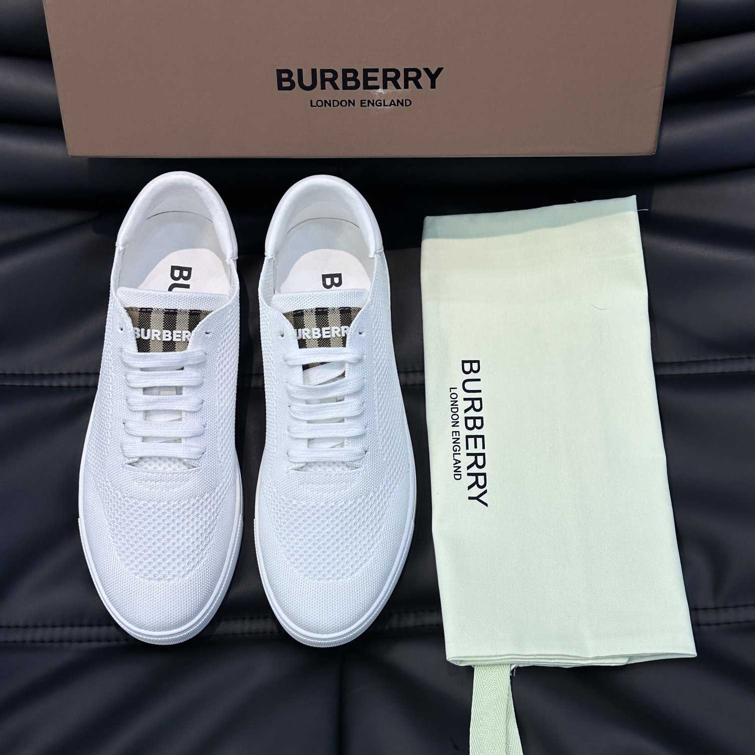 Burberry Nylon, Leather And Cotton Sneakers - EUR FASHION