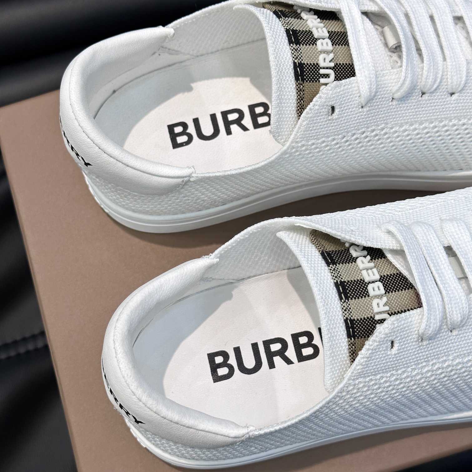 Burberry Nylon, Leather And Cotton Sneakers - EUR FASHION