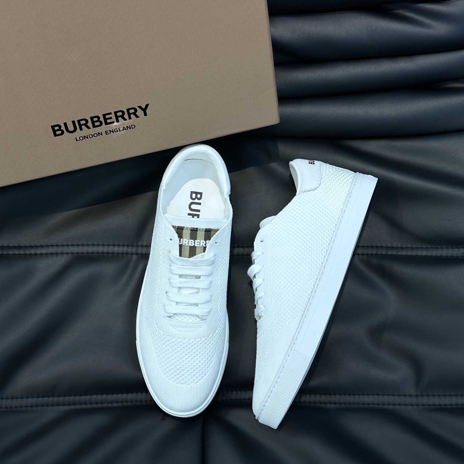 Burberry Nylon, Leather And Cotton Sneakers - EUR FASHION