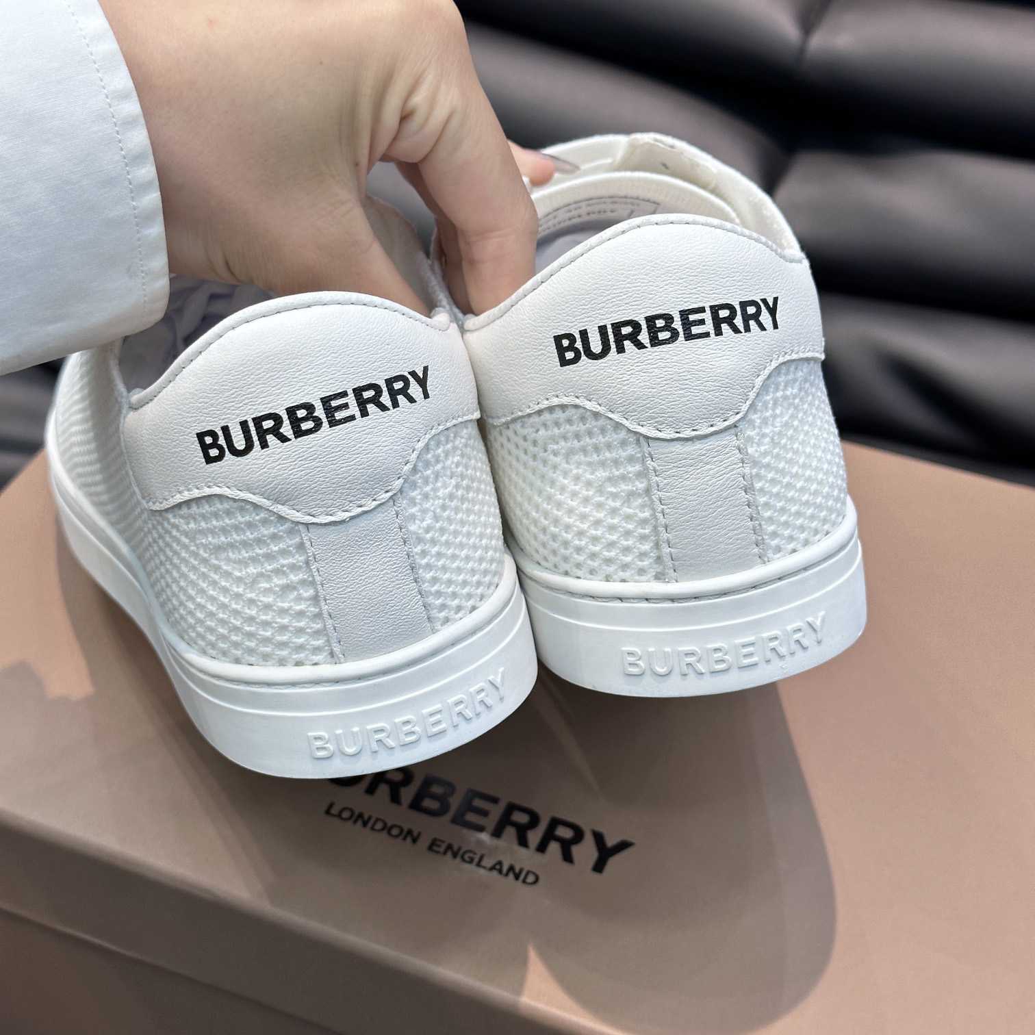 Burberry Nylon, Leather And Cotton Sneakers - EUR FASHION