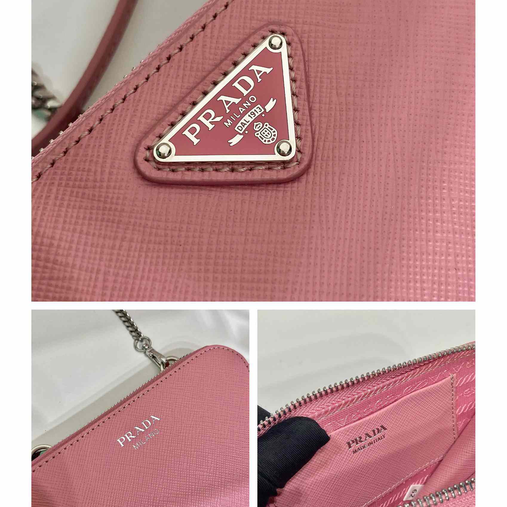 Prada Saffiano Leather Mini Pouch - EUR FASHION