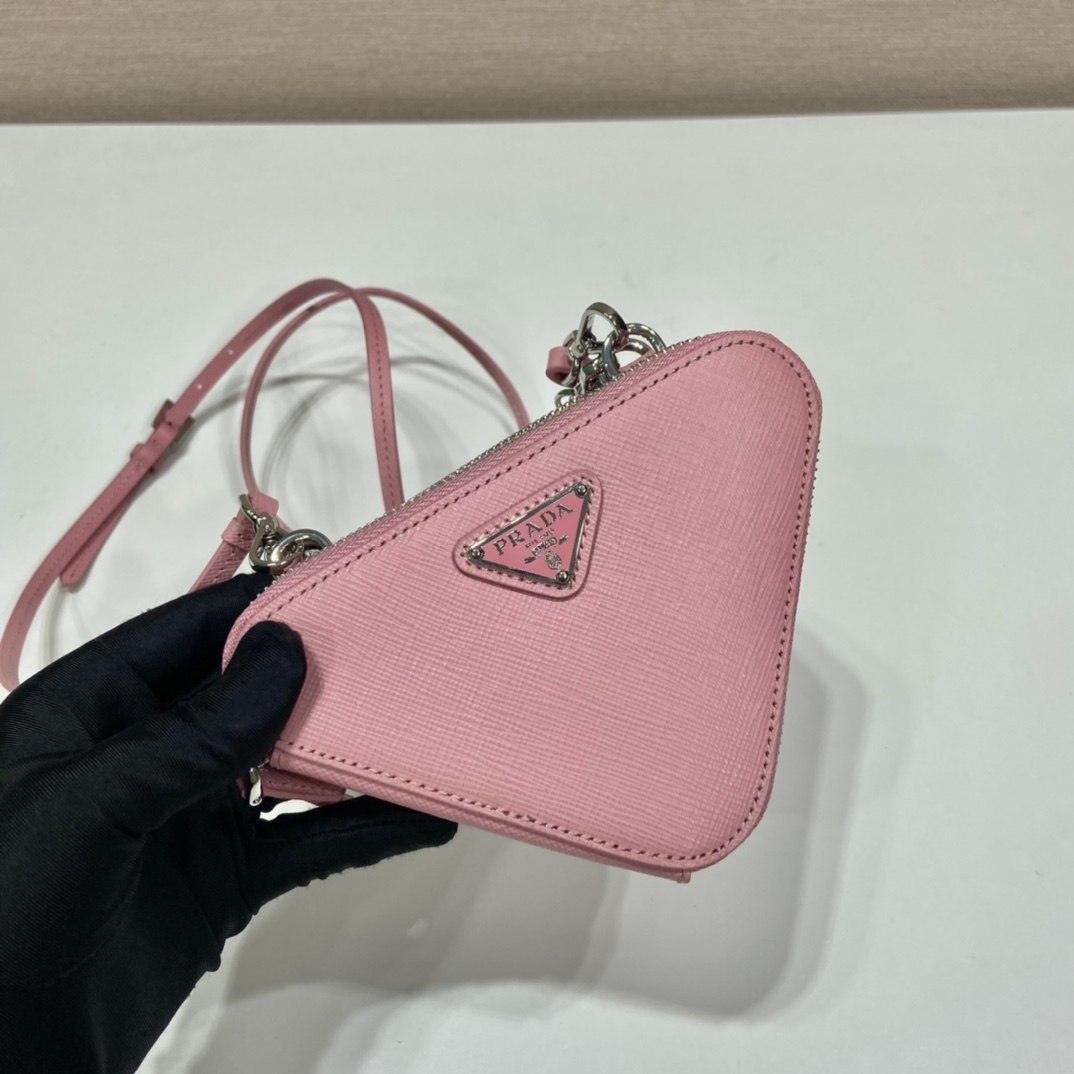 Prada Saffiano Leather Mini Pouch - EUR FASHION