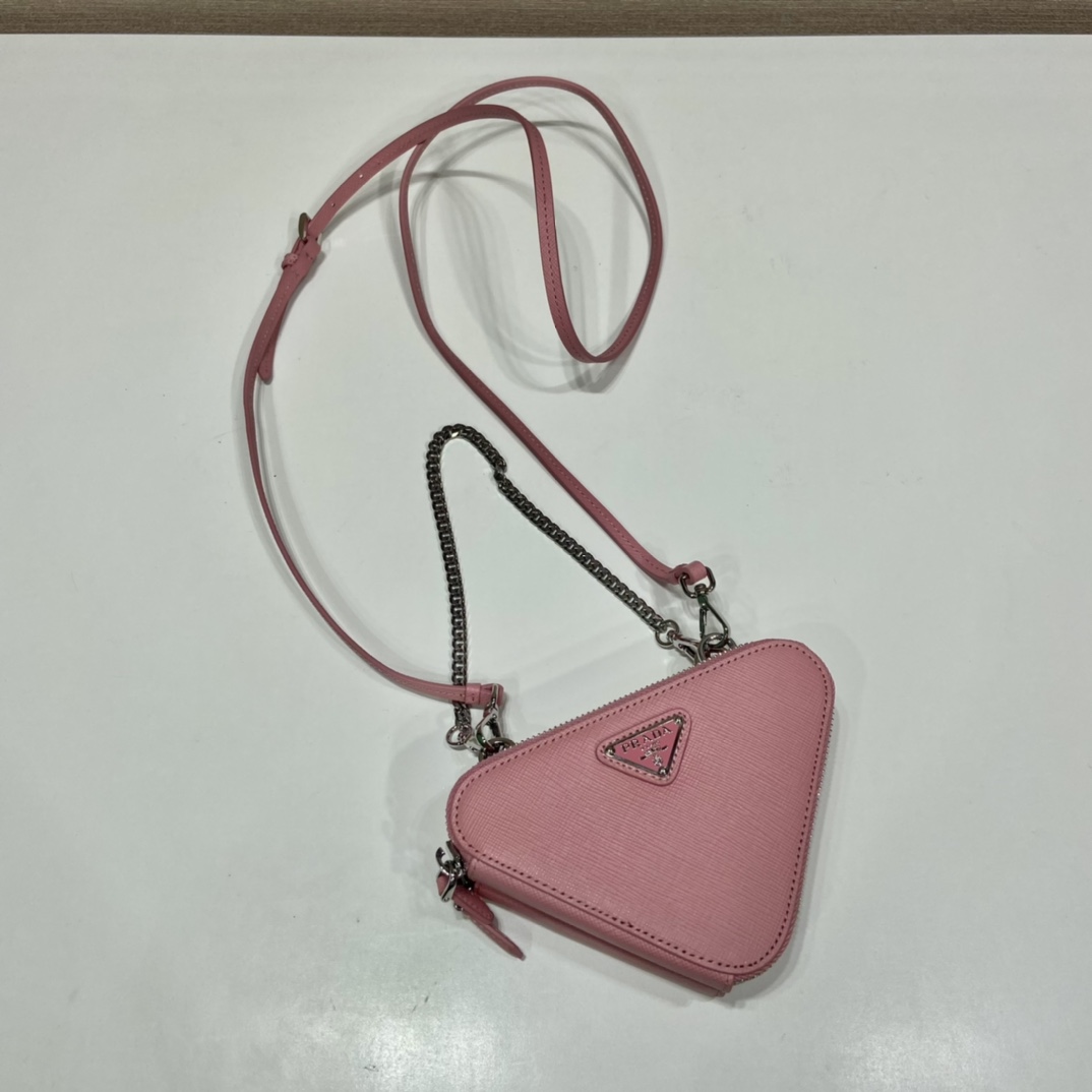 Prada Saffiano Leather Mini Pouch - EUR FASHION