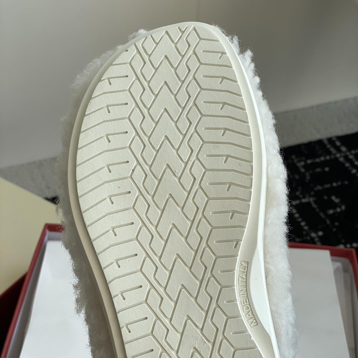 Marni White Shearling Sabot - EUR FASHION