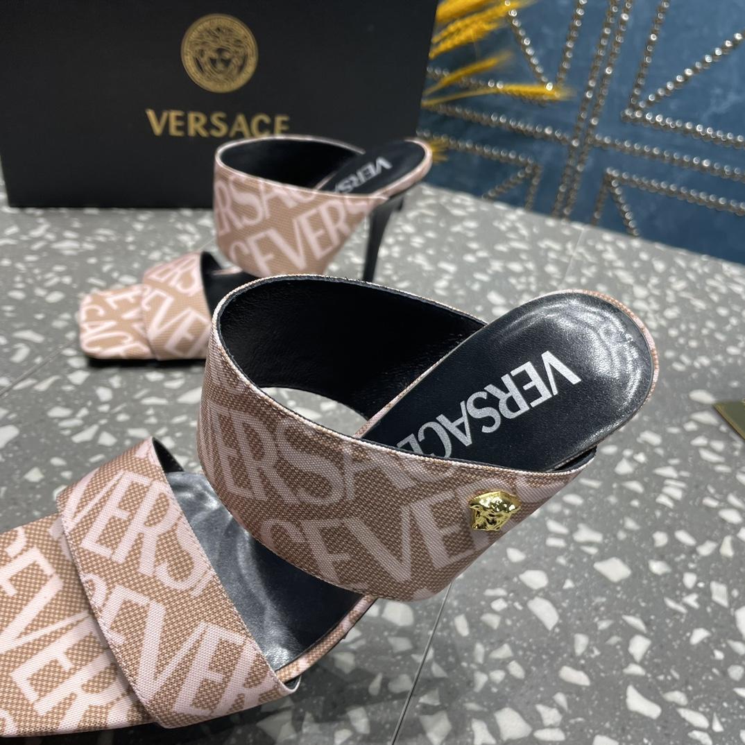 Versace Allover High Heel Mules - EUR FASHION