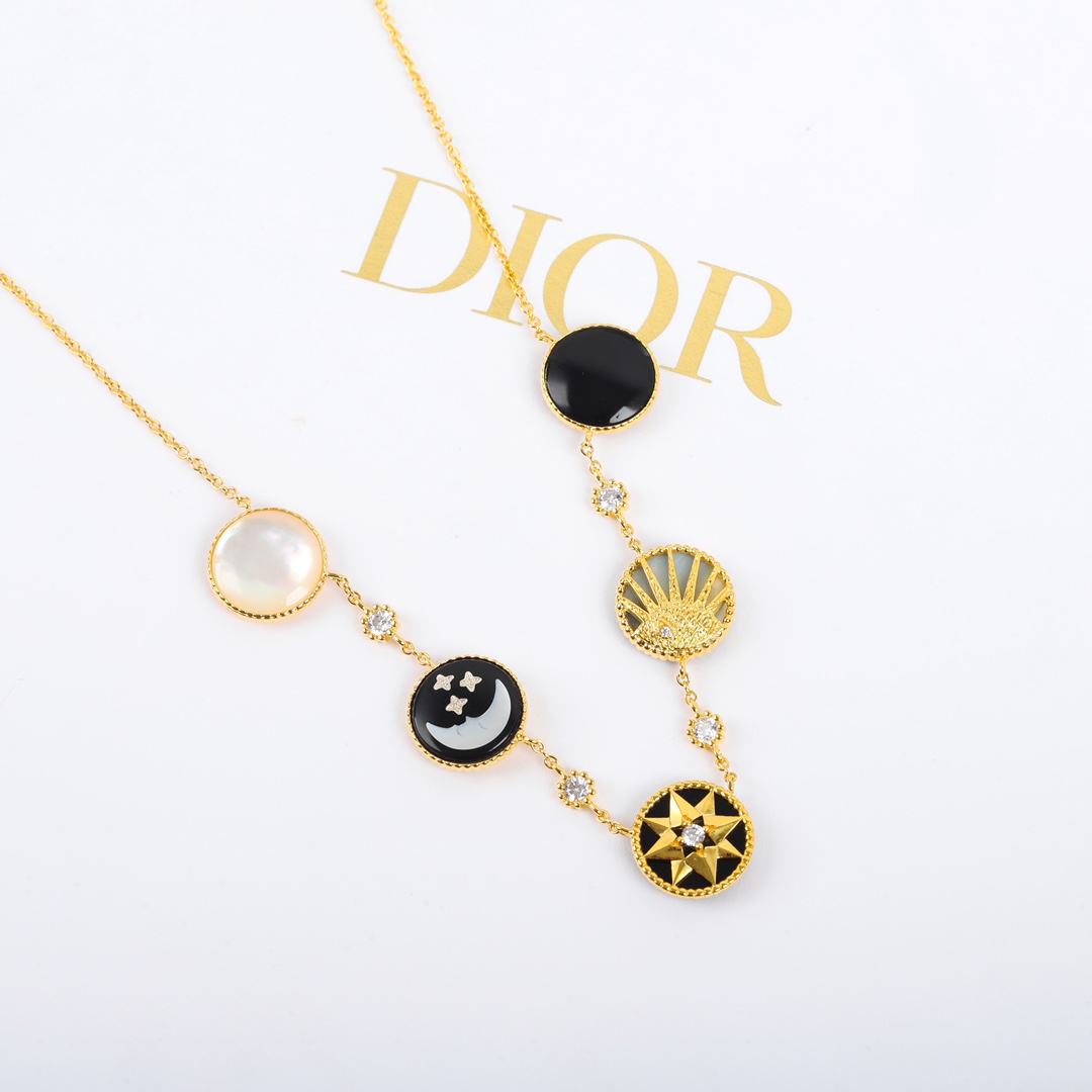 Dior Rose Des Vents and Rose Céleste Necklace - EUR FASHION