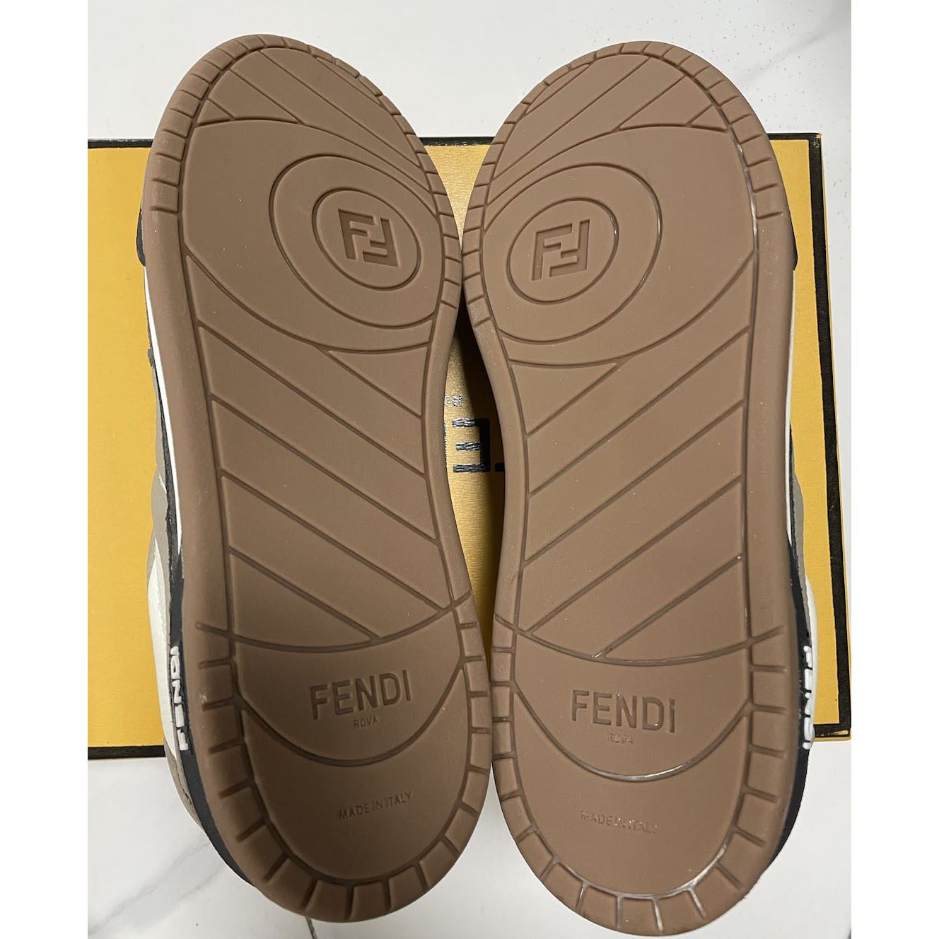 Fendi Match Gray Suede Low-tops Sneakers - EUR FASHION