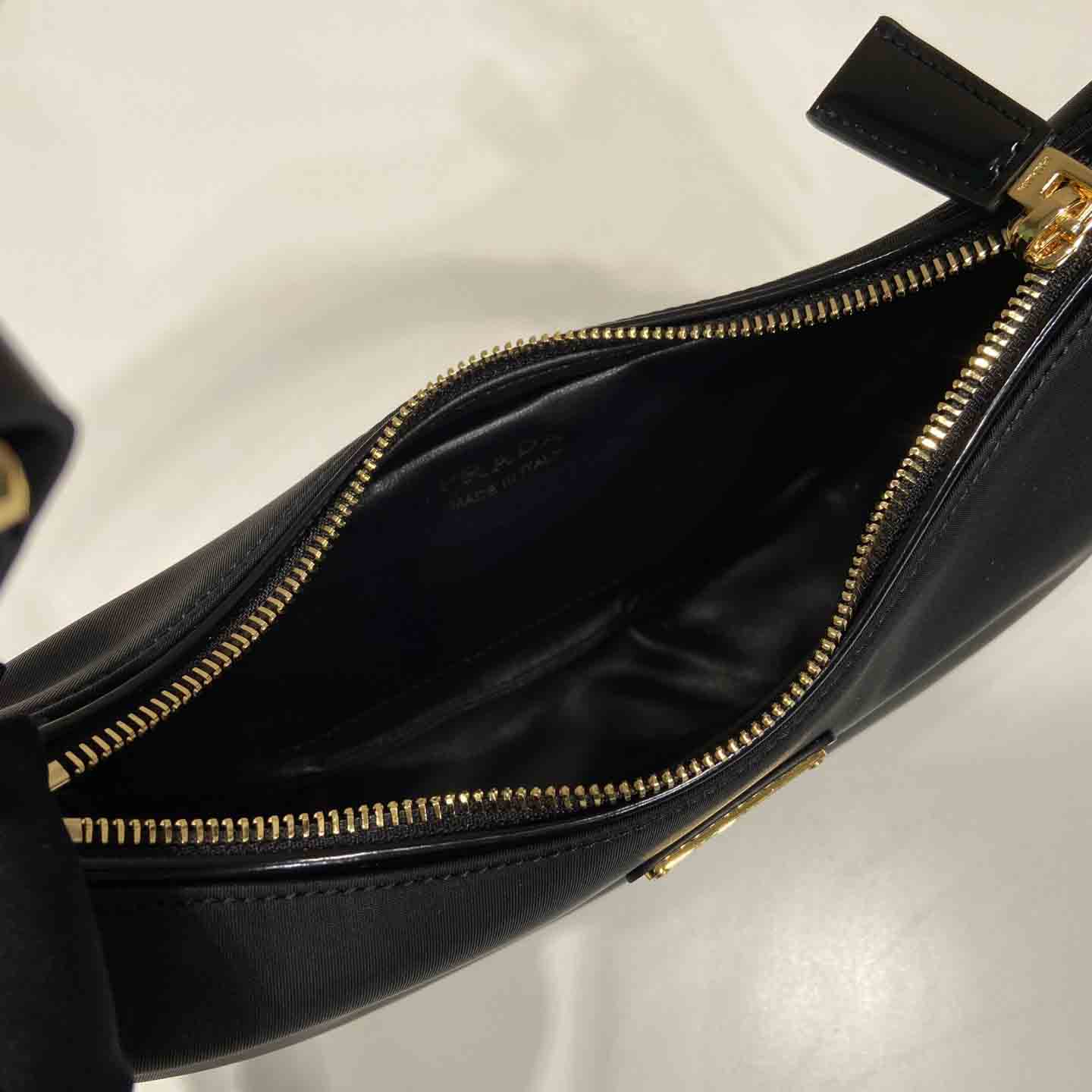 Prada Arqué Re-Nylon And Brushed Leather Shoulder Bag - EUR FASHION