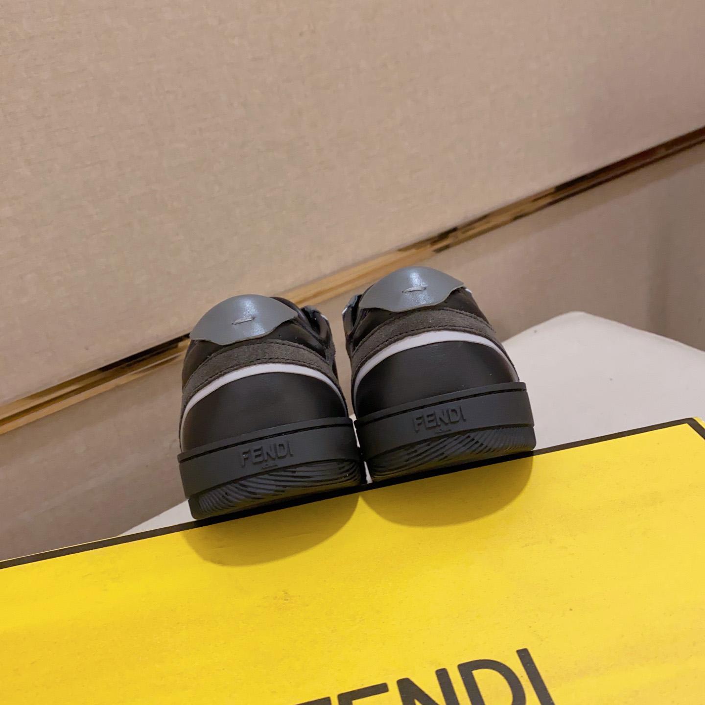 Fendi Step Black Leather Low-tops Sneakers - EUR FASHION