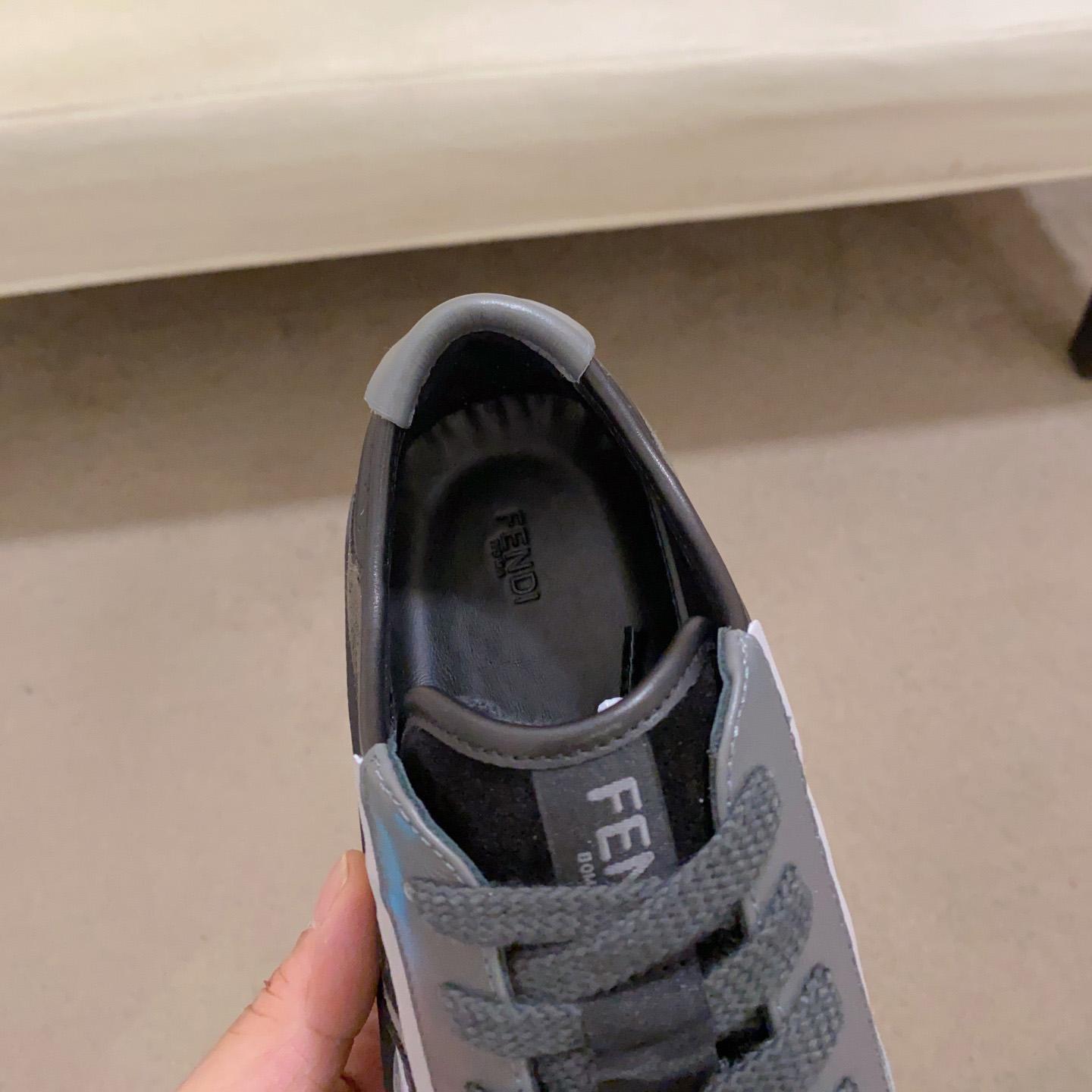 Fendi Step Black Leather Low-tops Sneakers - EUR FASHION